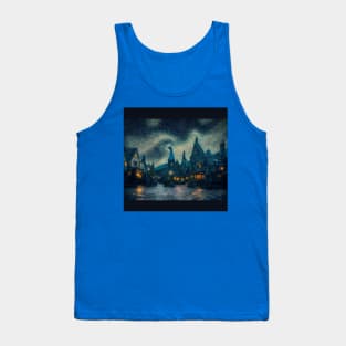 Starry Night Over Hogsmeade Village Tank Top